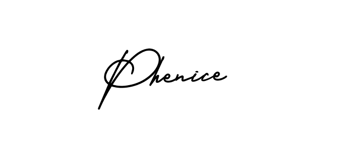 Phenice stylish signature style. Best Handwritten Sign (AmerikaSignatureDemo-Regular) for my name. Handwritten Signature Collection Ideas for my name Phenice. Phenice signature style 3 images and pictures png