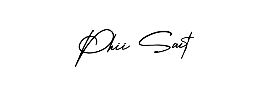Phii Sait stylish signature style. Best Handwritten Sign (AmerikaSignatureDemo-Regular) for my name. Handwritten Signature Collection Ideas for my name Phii Sait. Phii Sait signature style 3 images and pictures png