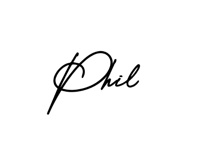 The best way (AmerikaSignatureDemo-Regular) to make a short signature is to pick only two or three words in your name. The name Phil include a total of six letters. For converting this name. Phil signature style 3 images and pictures png