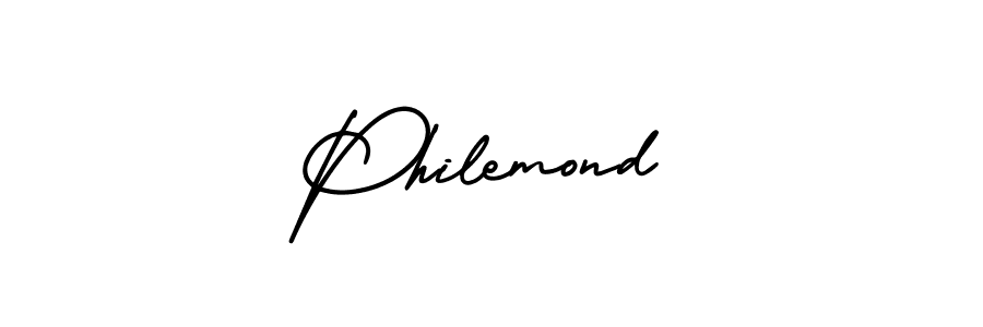 Use a signature maker to create a handwritten signature online. With this signature software, you can design (AmerikaSignatureDemo-Regular) your own signature for name Philemond. Philemond signature style 3 images and pictures png