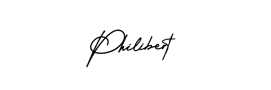 You should practise on your own different ways (AmerikaSignatureDemo-Regular) to write your name (Philibert) in signature. don't let someone else do it for you. Philibert signature style 3 images and pictures png