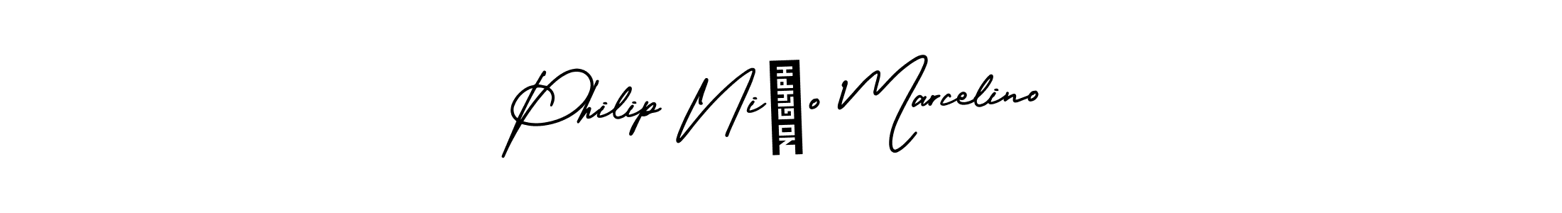 if you are searching for the best signature style for your name Philip Niño Marcelino. so please give up your signature search. here we have designed multiple signature styles  using AmerikaSignatureDemo-Regular. Philip Niño Marcelino signature style 3 images and pictures png