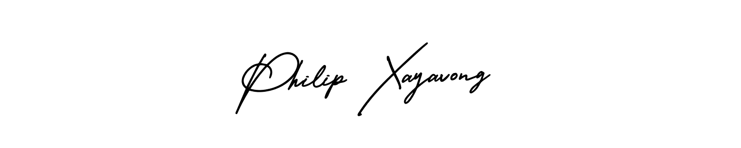 Design your own signature with our free online signature maker. With this signature software, you can create a handwritten (AmerikaSignatureDemo-Regular) signature for name Philip Xayavong. Philip Xayavong signature style 3 images and pictures png