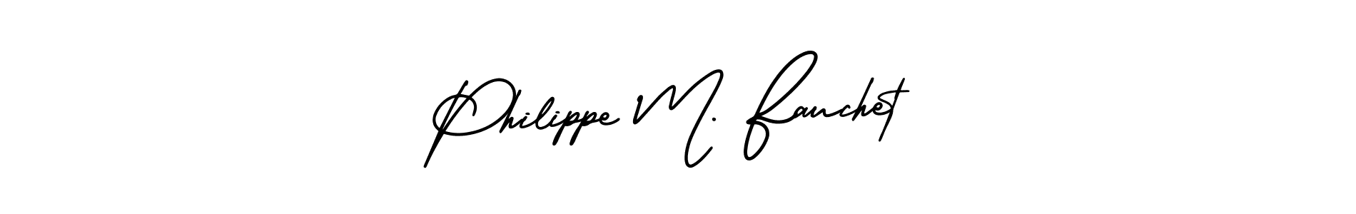 It looks lik you need a new signature style for name Philippe M. Fauchet. Design unique handwritten (AmerikaSignatureDemo-Regular) signature with our free signature maker in just a few clicks. Philippe M. Fauchet signature style 3 images and pictures png