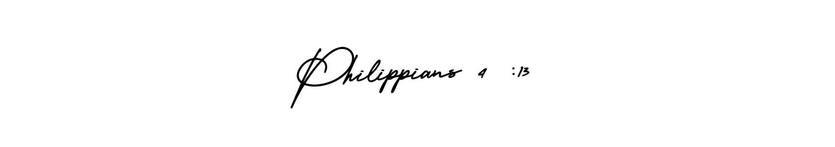 Also You can easily find your signature by using the search form. We will create Philippians 4 :13 name handwritten signature images for you free of cost using AmerikaSignatureDemo-Regular sign style. Philippians 4 :13 signature style 3 images and pictures png