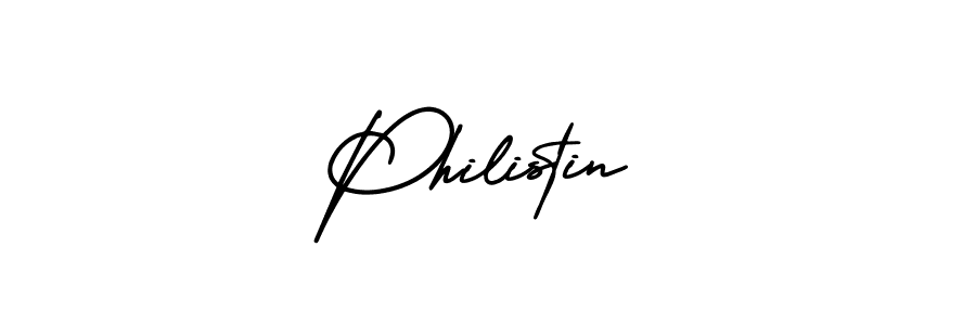 The best way (AmerikaSignatureDemo-Regular) to make a short signature is to pick only two or three words in your name. The name Philistin include a total of six letters. For converting this name. Philistin signature style 3 images and pictures png