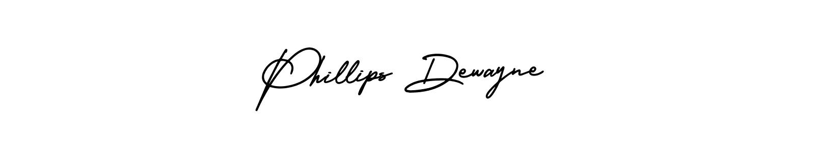 Phillips Dewayne stylish signature style. Best Handwritten Sign (AmerikaSignatureDemo-Regular) for my name. Handwritten Signature Collection Ideas for my name Phillips Dewayne. Phillips Dewayne signature style 3 images and pictures png