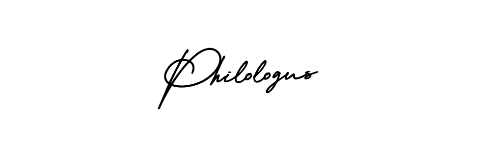 You should practise on your own different ways (AmerikaSignatureDemo-Regular) to write your name (Philologus) in signature. don't let someone else do it for you. Philologus signature style 3 images and pictures png