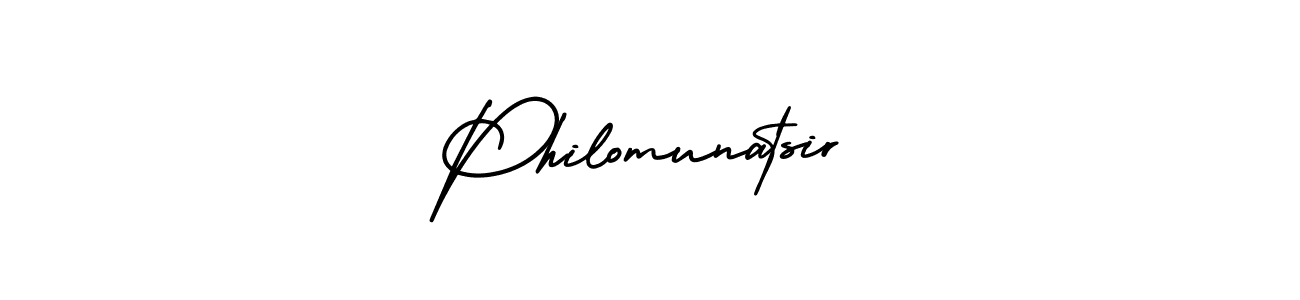 AmerikaSignatureDemo-Regular is a professional signature style that is perfect for those who want to add a touch of class to their signature. It is also a great choice for those who want to make their signature more unique. Get Philomunatsir name to fancy signature for free. Philomunatsir signature style 3 images and pictures png