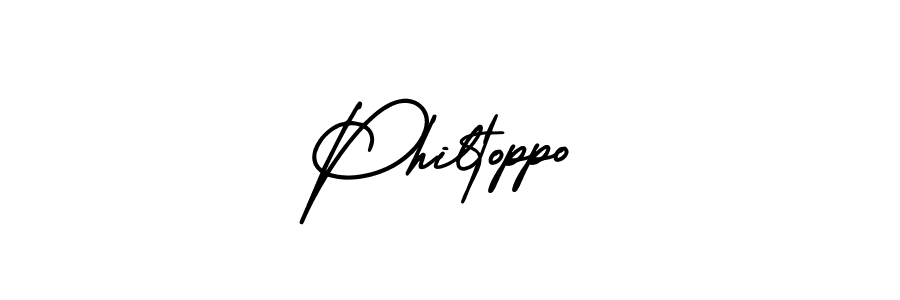 Use a signature maker to create a handwritten signature online. With this signature software, you can design (AmerikaSignatureDemo-Regular) your own signature for name Philtoppo. Philtoppo signature style 3 images and pictures png