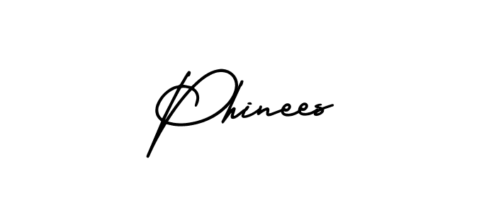 Use a signature maker to create a handwritten signature online. With this signature software, you can design (AmerikaSignatureDemo-Regular) your own signature for name Phinees. Phinees signature style 3 images and pictures png