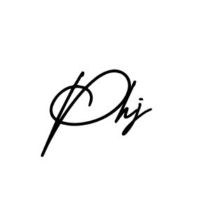 Create a beautiful signature design for name Phj. With this signature (AmerikaSignatureDemo-Regular) fonts, you can make a handwritten signature for free. Phj signature style 3 images and pictures png