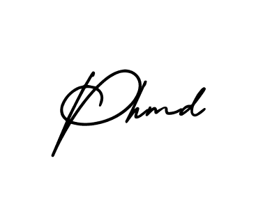 How to Draw Phmd signature style? AmerikaSignatureDemo-Regular is a latest design signature styles for name Phmd. Phmd signature style 3 images and pictures png