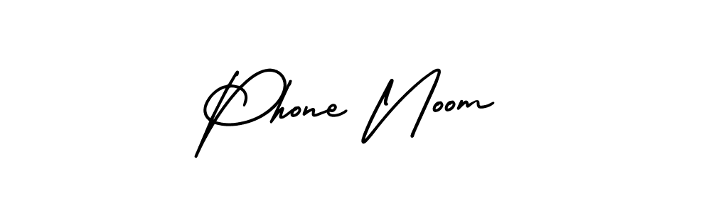 Use a signature maker to create a handwritten signature online. With this signature software, you can design (AmerikaSignatureDemo-Regular) your own signature for name Phone Noom. Phone Noom signature style 3 images and pictures png