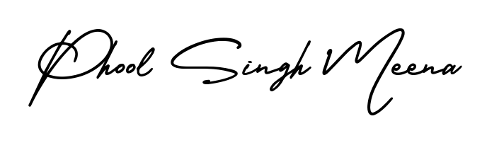 A dynamic signature style for Phool Singh Meena using AmerikaSignatureDemo-Regular script. Designed to look authentic, handwritten, and professional. Phool Singh Meena signature style 3 images and pictures png