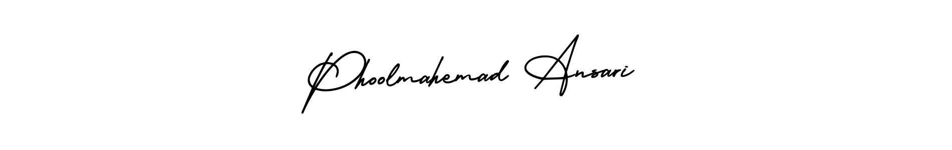 Phoolmahemad Ansari stylish signature style. Best Handwritten Sign (AmerikaSignatureDemo-Regular) for my name. Handwritten Signature Collection Ideas for my name Phoolmahemad Ansari. Phoolmahemad Ansari signature style 3 images and pictures png