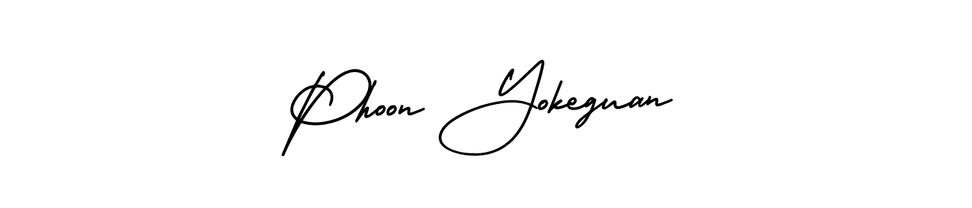 Design your own signature with our free online signature maker. With this signature software, you can create a handwritten (AmerikaSignatureDemo-Regular) signature for name Phoon Yokeguan. Phoon Yokeguan signature style 3 images and pictures png