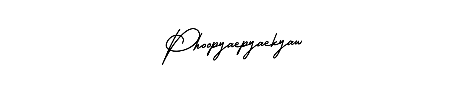 How to make Phoopyaepyaekyaw name signature. Use AmerikaSignatureDemo-Regular style for creating short signs online. This is the latest handwritten sign. Phoopyaepyaekyaw signature style 3 images and pictures png