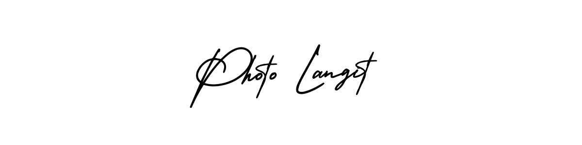 Check out images of Autograph of Photo Langit name. Actor Photo Langit Signature Style. AmerikaSignatureDemo-Regular is a professional sign style online. Photo Langit signature style 3 images and pictures png