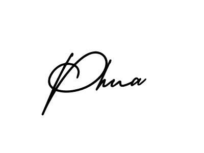 Phua stylish signature style. Best Handwritten Sign (AmerikaSignatureDemo-Regular) for my name. Handwritten Signature Collection Ideas for my name Phua. Phua signature style 3 images and pictures png