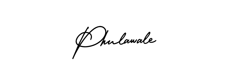 Phulawale stylish signature style. Best Handwritten Sign (AmerikaSignatureDemo-Regular) for my name. Handwritten Signature Collection Ideas for my name Phulawale. Phulawale signature style 3 images and pictures png