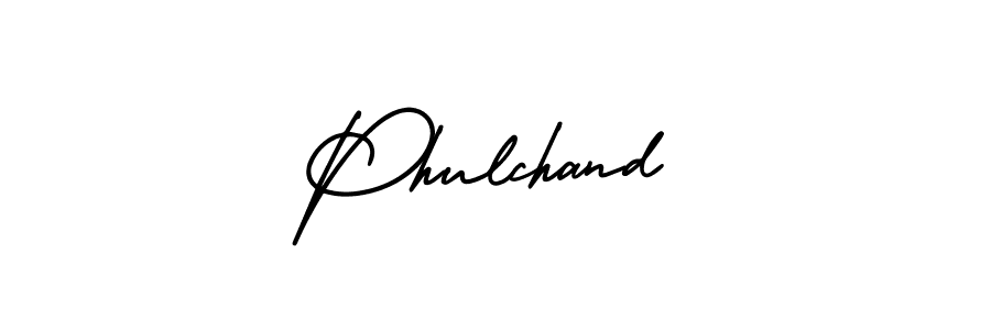 You should practise on your own different ways (AmerikaSignatureDemo-Regular) to write your name (Phulchand) in signature. don't let someone else do it for you. Phulchand signature style 3 images and pictures png