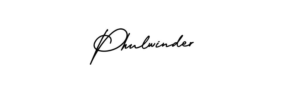 How to make Phulwinder name signature. Use AmerikaSignatureDemo-Regular style for creating short signs online. This is the latest handwritten sign. Phulwinder signature style 3 images and pictures png