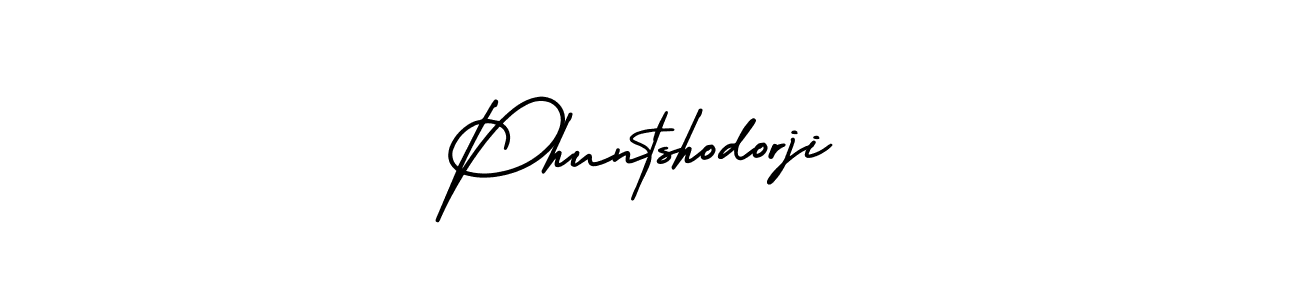 How to make Phuntshodorji signature? AmerikaSignatureDemo-Regular is a professional autograph style. Create handwritten signature for Phuntshodorji name. Phuntshodorji signature style 3 images and pictures png