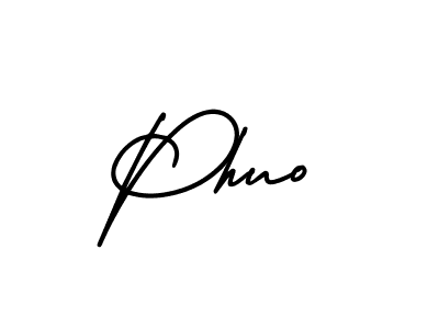 Design your own signature with our free online signature maker. With this signature software, you can create a handwritten (AmerikaSignatureDemo-Regular) signature for name Phuo. Phuo signature style 3 images and pictures png