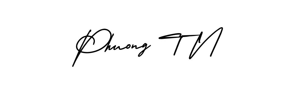 Phuong T N stylish signature style. Best Handwritten Sign (AmerikaSignatureDemo-Regular) for my name. Handwritten Signature Collection Ideas for my name Phuong T N. Phuong T N signature style 3 images and pictures png