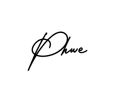 Phwe stylish signature style. Best Handwritten Sign (AmerikaSignatureDemo-Regular) for my name. Handwritten Signature Collection Ideas for my name Phwe. Phwe signature style 3 images and pictures png