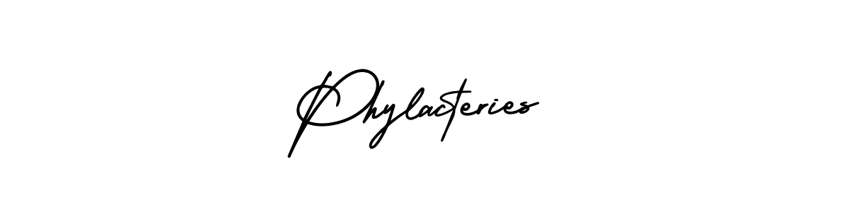 You should practise on your own different ways (AmerikaSignatureDemo-Regular) to write your name (Phylacteries) in signature. don't let someone else do it for you. Phylacteries signature style 3 images and pictures png