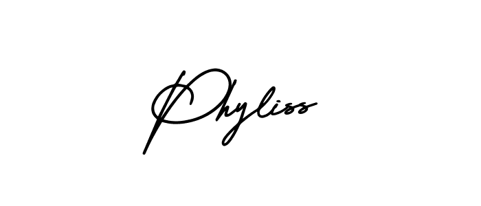 Phyliss stylish signature style. Best Handwritten Sign (AmerikaSignatureDemo-Regular) for my name. Handwritten Signature Collection Ideas for my name Phyliss. Phyliss signature style 3 images and pictures png