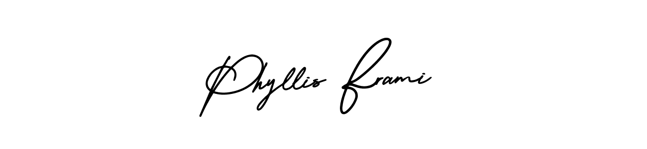 Design your own signature with our free online signature maker. With this signature software, you can create a handwritten (AmerikaSignatureDemo-Regular) signature for name Phyllis Frami. Phyllis Frami signature style 3 images and pictures png