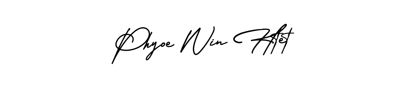 Design your own signature with our free online signature maker. With this signature software, you can create a handwritten (AmerikaSignatureDemo-Regular) signature for name Phyoe Win Htet. Phyoe Win Htet signature style 3 images and pictures png