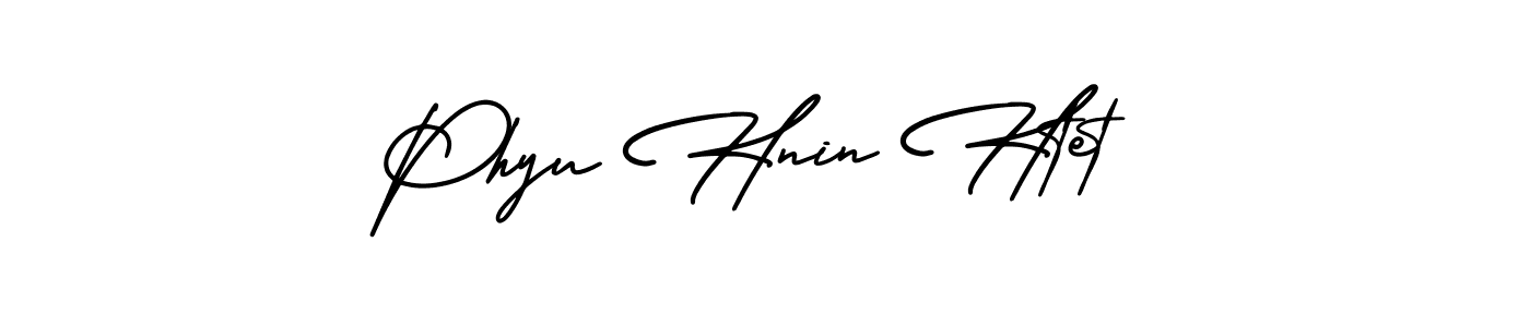 How to make Phyu Hnin Htet name signature. Use AmerikaSignatureDemo-Regular style for creating short signs online. This is the latest handwritten sign. Phyu Hnin Htet signature style 3 images and pictures png