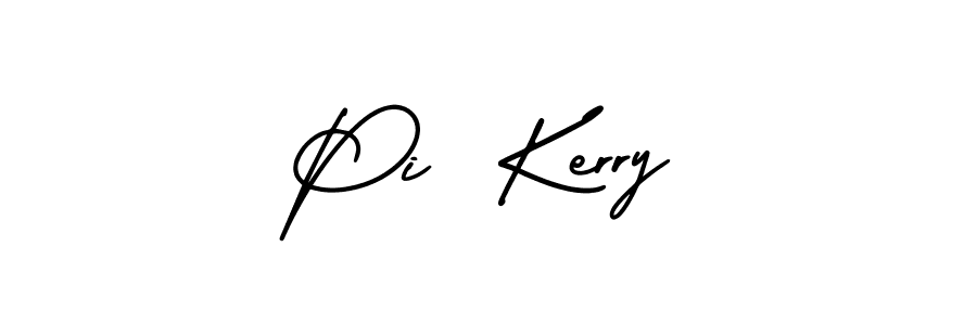The best way (AmerikaSignatureDemo-Regular) to make a short signature is to pick only two or three words in your name. The name Pi  Kerry include a total of six letters. For converting this name. Pi  Kerry signature style 3 images and pictures png
