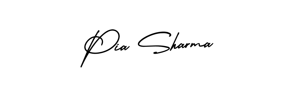 How to make Pia Sharma name signature. Use AmerikaSignatureDemo-Regular style for creating short signs online. This is the latest handwritten sign. Pia Sharma signature style 3 images and pictures png