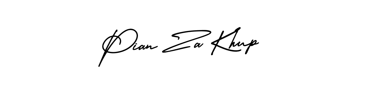 How to make Pian Za Khup signature? AmerikaSignatureDemo-Regular is a professional autograph style. Create handwritten signature for Pian Za Khup name. Pian Za Khup signature style 3 images and pictures png