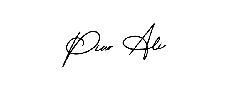 Similarly AmerikaSignatureDemo-Regular is the best handwritten signature design. Signature creator online .You can use it as an online autograph creator for name Piar Ali. Piar Ali signature style 3 images and pictures png