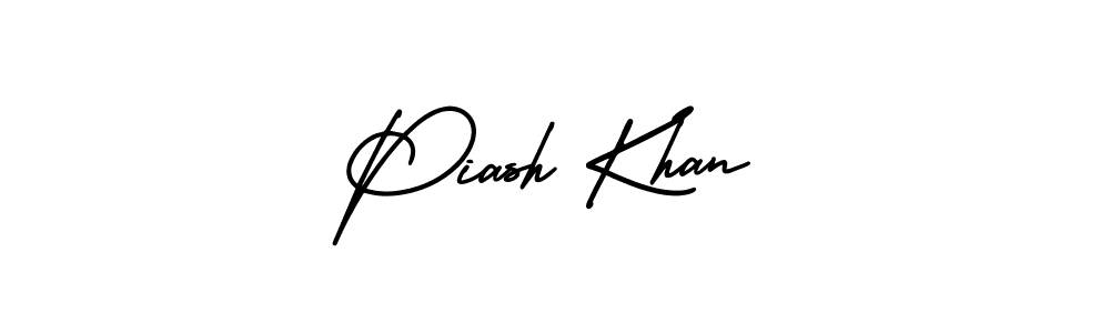 Piash Khan stylish signature style. Best Handwritten Sign (AmerikaSignatureDemo-Regular) for my name. Handwritten Signature Collection Ideas for my name Piash Khan. Piash Khan signature style 3 images and pictures png