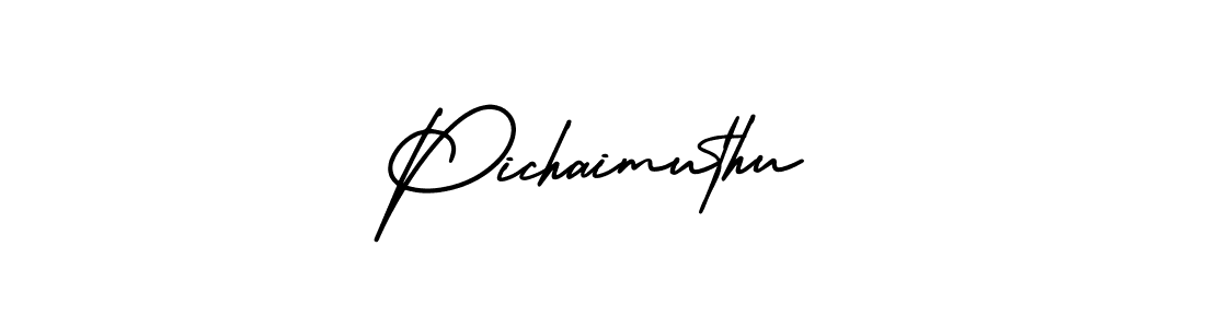 The best way (AmerikaSignatureDemo-Regular) to make a short signature is to pick only two or three words in your name. The name Pichaimuthu include a total of six letters. For converting this name. Pichaimuthu signature style 3 images and pictures png