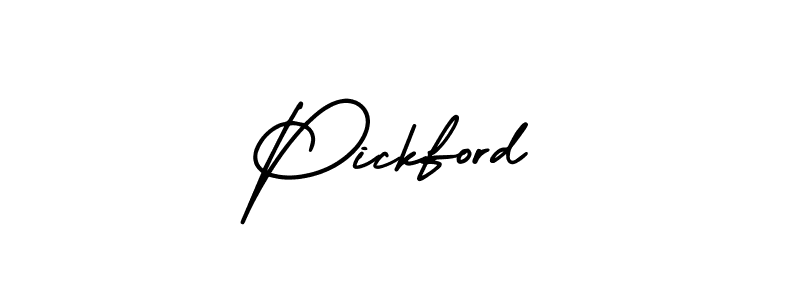 The best way (AmerikaSignatureDemo-Regular) to make a short signature is to pick only two or three words in your name. The name Pickford include a total of six letters. For converting this name. Pickford signature style 3 images and pictures png