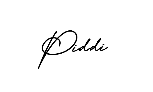 Make a beautiful signature design for name Piddi. With this signature (AmerikaSignatureDemo-Regular) style, you can create a handwritten signature for free. Piddi signature style 3 images and pictures png