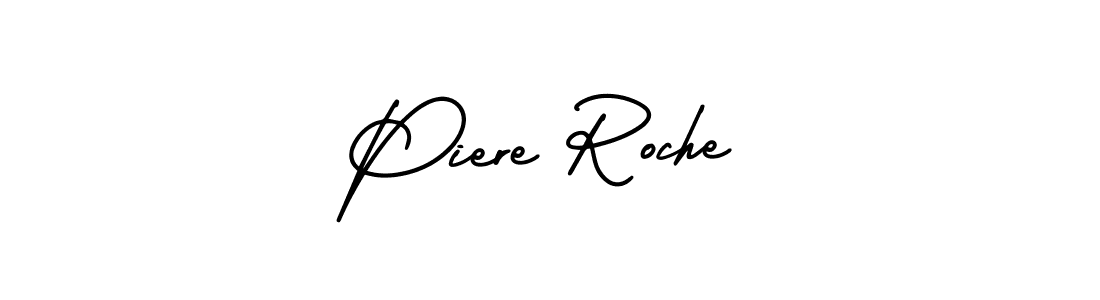 The best way (AmerikaSignatureDemo-Regular) to make a short signature is to pick only two or three words in your name. The name Piere Roche include a total of six letters. For converting this name. Piere Roche signature style 3 images and pictures png