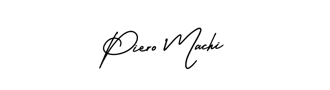 How to make Piero Machi name signature. Use AmerikaSignatureDemo-Regular style for creating short signs online. This is the latest handwritten sign. Piero Machi signature style 3 images and pictures png