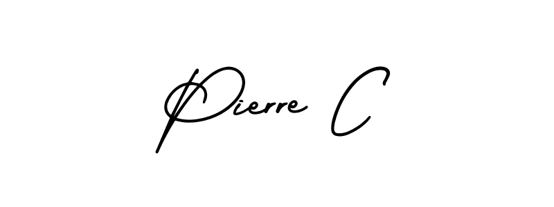 Use a signature maker to create a handwritten signature online. With this signature software, you can design (AmerikaSignatureDemo-Regular) your own signature for name Pierre C. Pierre C signature style 3 images and pictures png