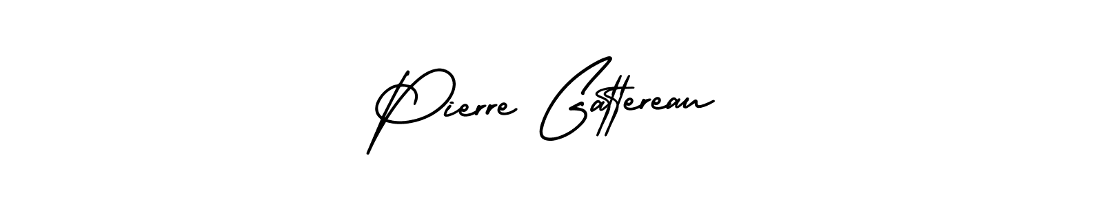 The best way (AmerikaSignatureDemo-Regular) to make a short signature is to pick only two or three words in your name. The name Pierre Gattereau include a total of six letters. For converting this name. Pierre Gattereau signature style 3 images and pictures png