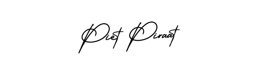 Use a signature maker to create a handwritten signature online. With this signature software, you can design (AmerikaSignatureDemo-Regular) your own signature for name Piet Piraat. Piet Piraat signature style 3 images and pictures png