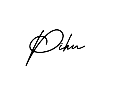 How to Draw Pihu signature style? AmerikaSignatureDemo-Regular is a latest design signature styles for name Pihu. Pihu signature style 3 images and pictures png